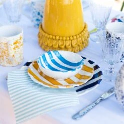 Amalfitana Cobalt Stripe Dinner Plate 6 Amalfitana Cobalt Stripe Dinner Plate -Kitchen Supply Store AMA 4100C 2 1800x1800