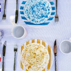 Amalfitana Yellow Stripe Dinner Plate 11 Amalfitana Yellow Stripe Dinner Plate -Kitchen Supply Store AMA 4100Y 4 1800x1800