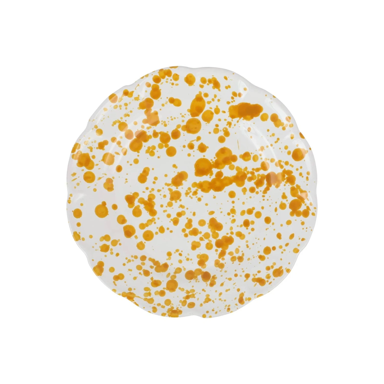 Amalfitana Yellow Splatter Salad Plate 1 Amalfitana Yellow Splatter Salad Plate