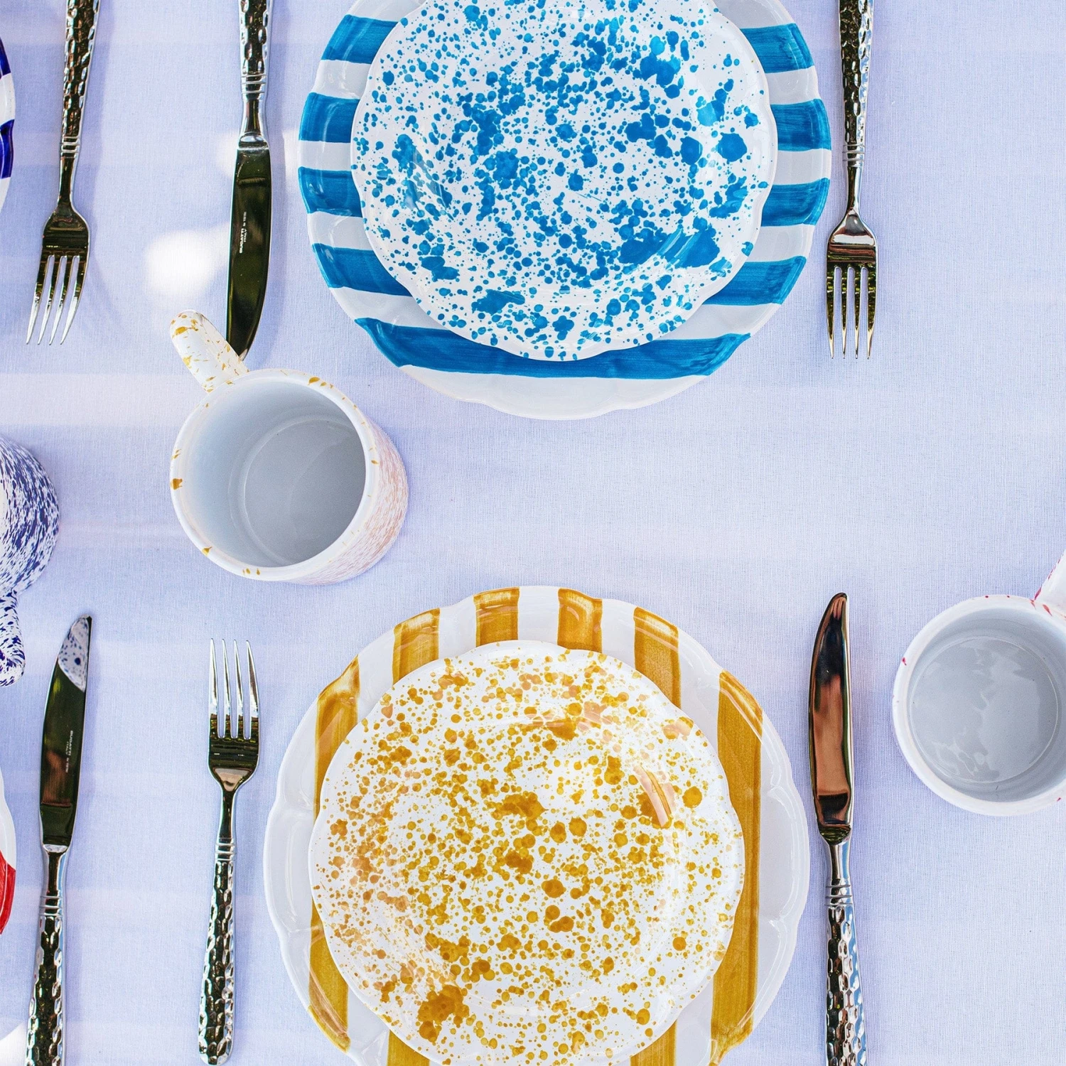 Amalfitana Yellow Splatter Salad Plate 3 Amalfitana Yellow Splatter Salad Plate - Image 3