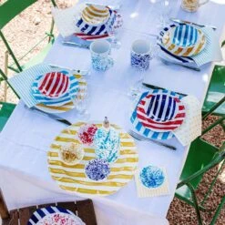 Amalfitana Cobalt Stripe Salad Plate -Kitchen Supply Store Amalfitana Multi Decide 072c37e2 df8b 4740 9e5b 843543b6e01c 1800x1800