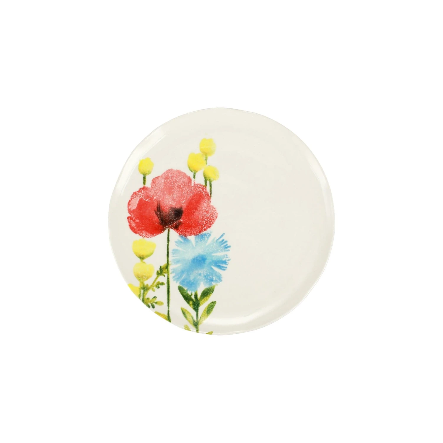 Fiori Di Campo Poppy & Daisy Salad Plate 1 Fiori Di Campo Poppy & Daisy Salad Plate