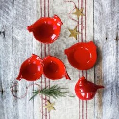 Lastra Holiday Figural Red Bird Medium Bowl -Kitchen Supply Store LAH 26021C LSALT 1 1800x1800