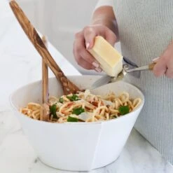 Lastra White Medium Stacking Serving Bowl -Kitchen Supply Store LAS 26021W LSALT 3 1800x1800