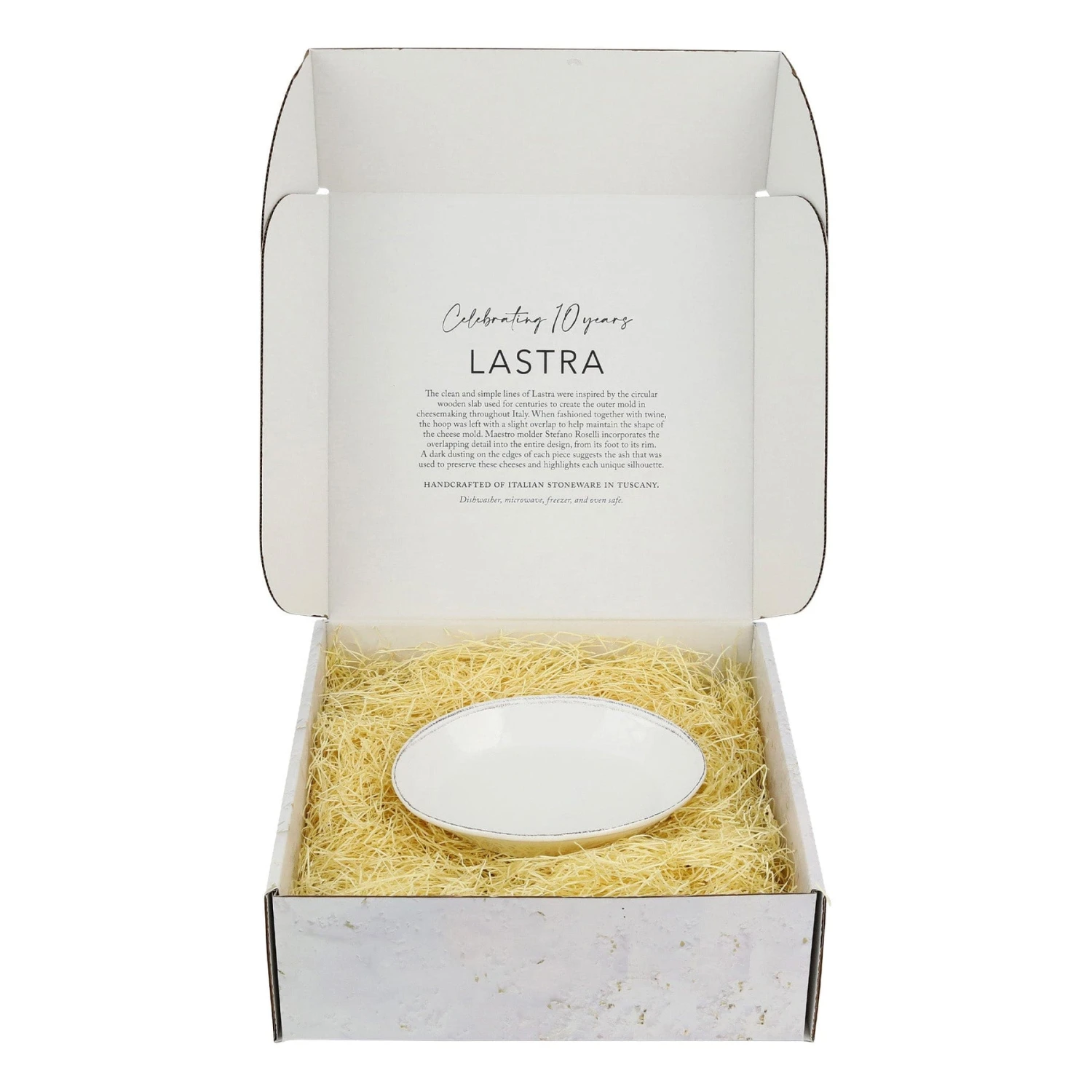 Lastra White Small Oval Baker 1 Lastra White Small Oval Baker