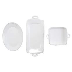 Lastra White 3-Piece Hostess Set
