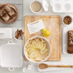 Lastra White Pie Dish -Kitchen Supply Store LAS 2646W 1800x1800