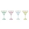 Rainbow Assorted Margarita Glasses - Set Of 4