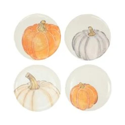 Pumpkins Assorted Salad Plates - Set Of 4