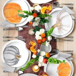 Pumpkins Salad Plate - Orange Small Pumpkin 8 Pumpkins Salad Plate - Orange Small Pumpkin -Kitchen Supply Store PKN 9701A LSALT 1 1800x1800
