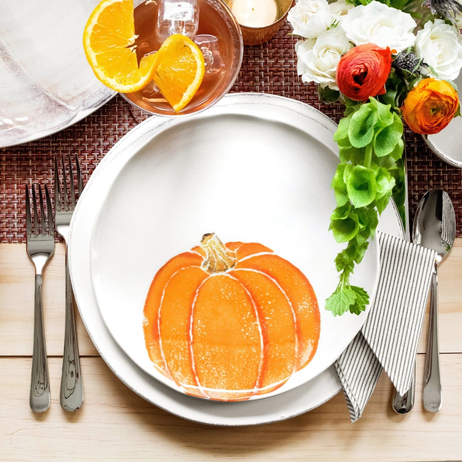 Pumpkins Salad Plate - Orange Small Pumpkin 2 Pumpkins Salad Plate - Orange Small Pumpkin - Image 2