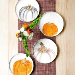 Pumpkins Salad Plate - Orange Medium Pumpkin 6 Pumpkins Salad Plate - Orange Medium Pumpkin -Kitchen Supply Store PKN 9701B LSALT 5 1800x1800