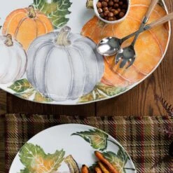 Pumpkins Large Oval Platter W/ Assorted Pumpkins -Kitchen Supply Store PKN 9726 LSALT 1 1800x1800