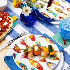 Pesci Colorati Salad Plate -Kitchen Supply Store PSE 7801 LSALT 8 1800x1800