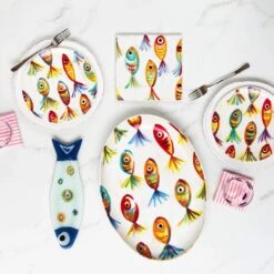 Pesci Colorati Oval Platter 5 Pesci Colorati Oval Platter -Kitchen Supply Store PSE 7826 LSALT 1 1800x1800