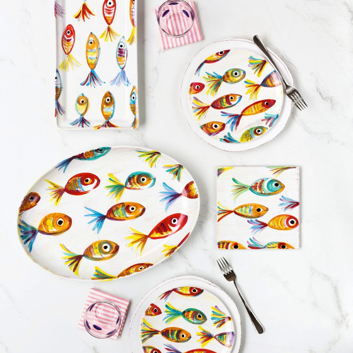 Pesci Colorati Rectangular Platter 3 Pesci Colorati Rectangular Platter - Image 3