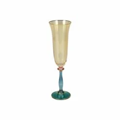 Regalia Deco Green Champagne Glass