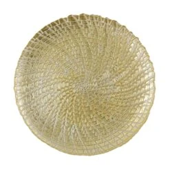 Rufolo Glass Gold Crocodile Service Plate/Charger