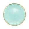 Baroque Glass Aqua Dinner Plate