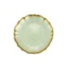 Baroque Glass Pistachio Cocktail Plate