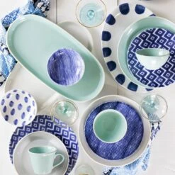 Santorini Stripe Salad Plate -Kitchen Supply Store VSAN 003001D 4 1800x1800