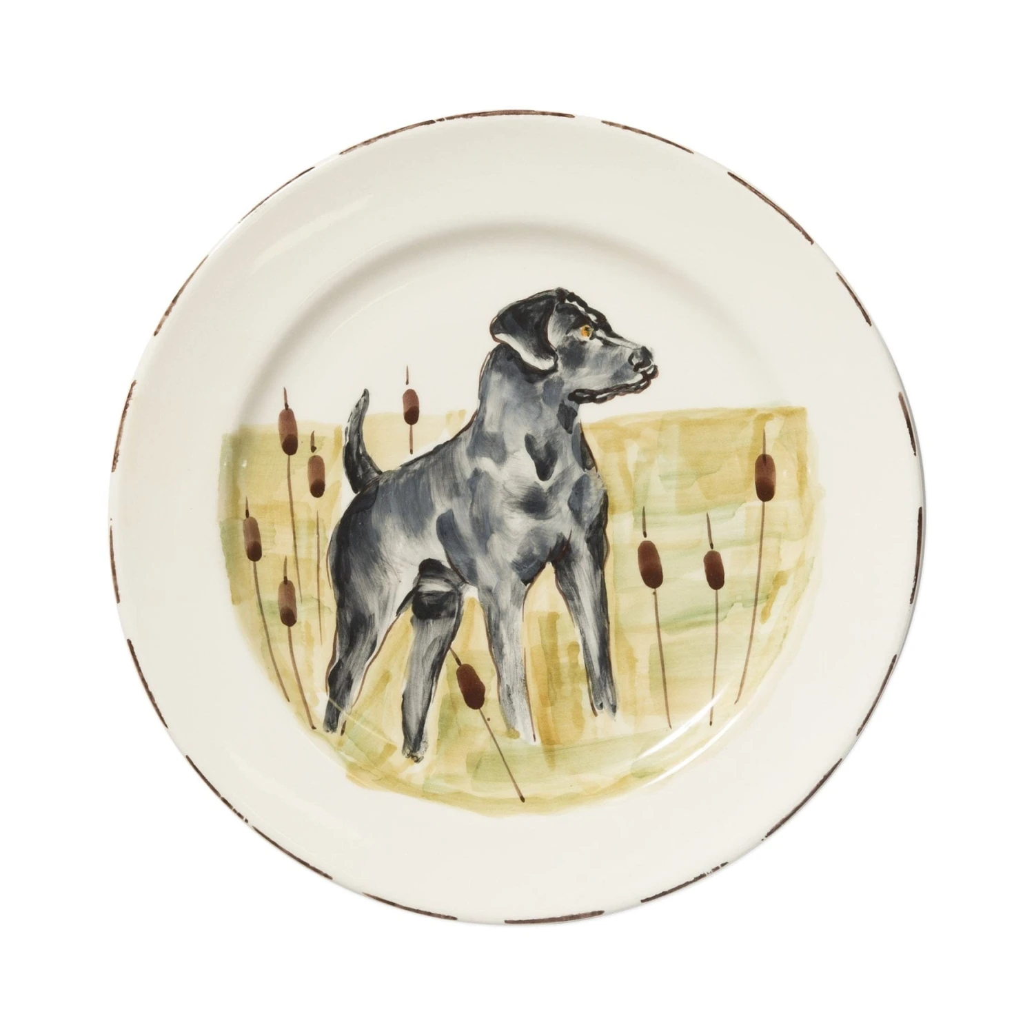 Wildlife Black Hunting Dog Dinner Plate 1 Wildlife Black Hunting Dog Dinner Plate