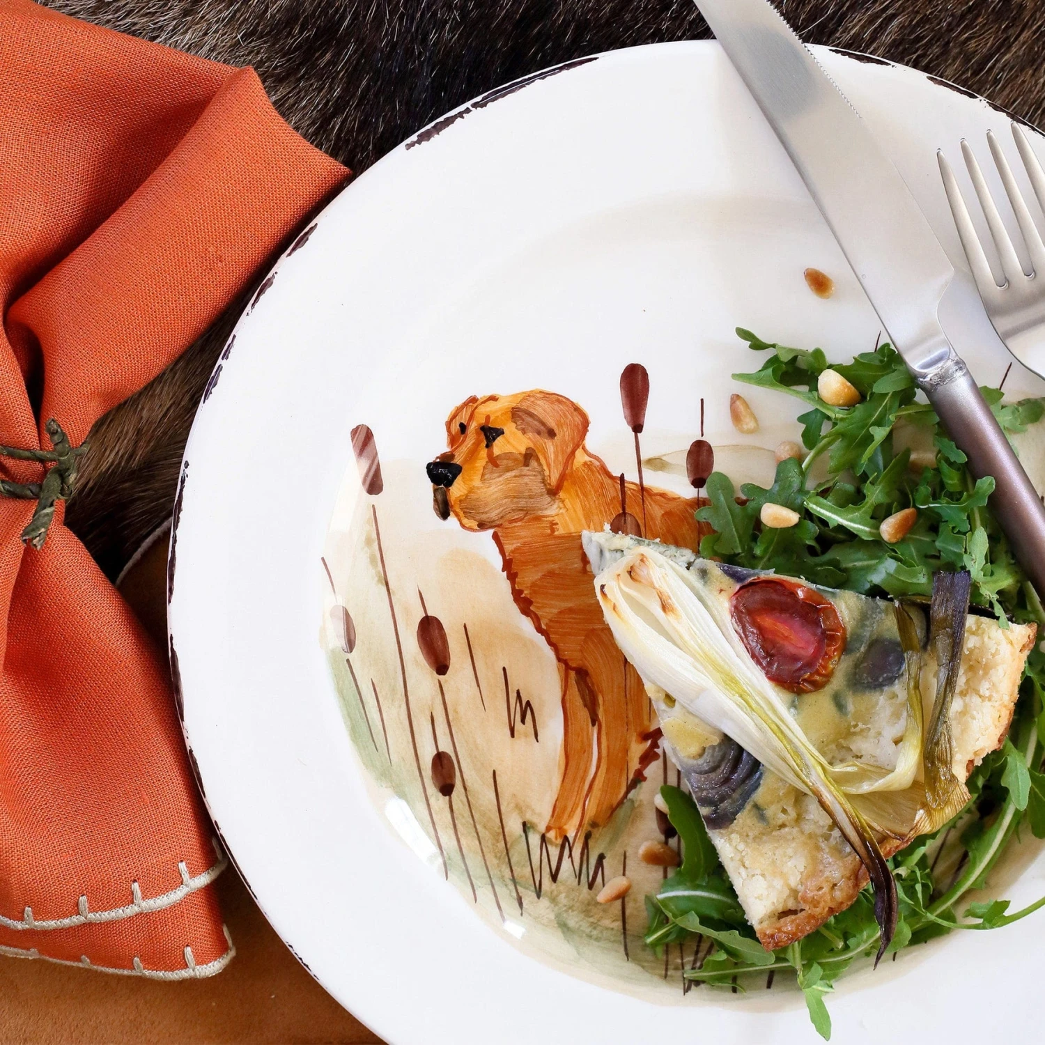 Wildlife Hunting Dog Dinner Plate 3 Wildlife Hunting Dog Dinner Plate - Image 3