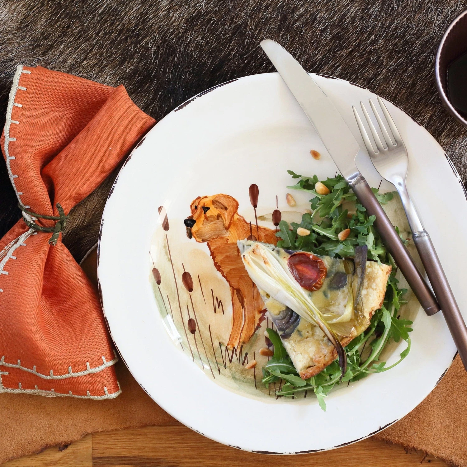 Wildlife Hunting Dog Dinner Plate 2 Wildlife Hunting Dog Dinner Plate - Image 2