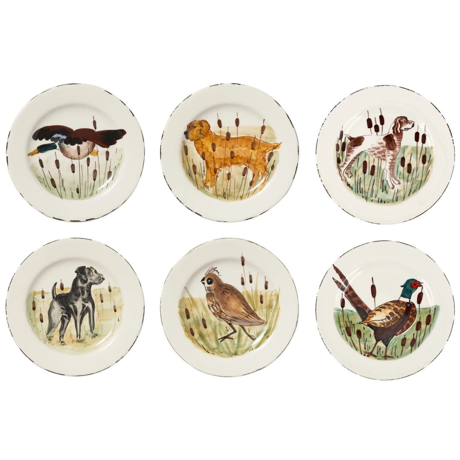 Wildlife Assorted Salad Plates - Set Of 6 1 Wildlife Assorted Salad Plates - Set Of 6