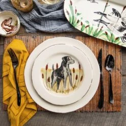 Wildlife Black Hunting Dog Salad Plate 5 Wildlife Black Hunting Dog Salad Plate -Kitchen Supply Store WDL 7801BL 3 1800x1800