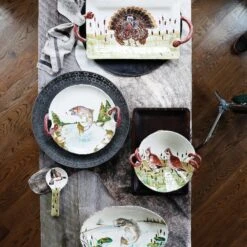 Wildlife Quail Handled Scallop Bowl -Kitchen Supply Store WDL 78052 LSALT 2 1800x1800