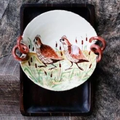 Wildlife Quail Handled Scallop Bowl -Kitchen Supply Store WDL 78052 LSALT 5 1800x1800