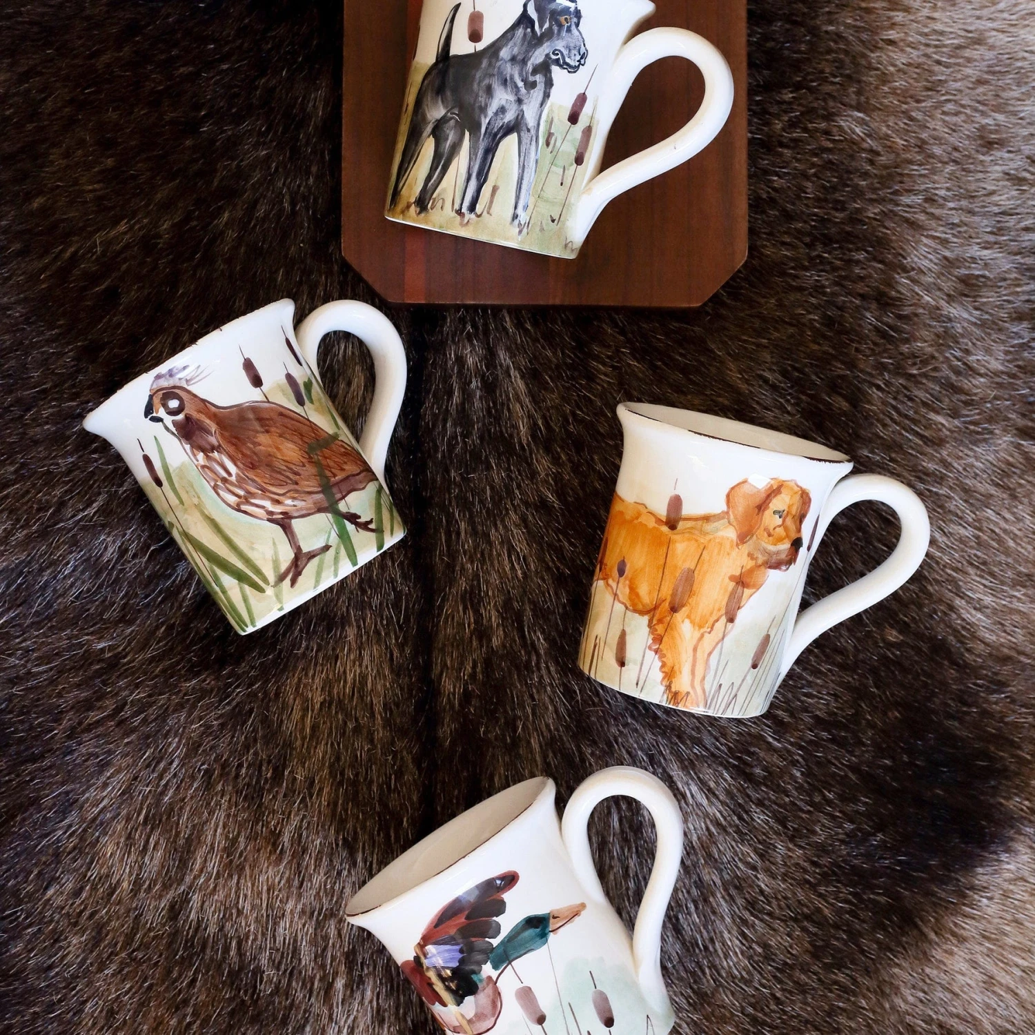 Wildlife Black Hunting Dog Mug 2 Wildlife Black Hunting Dog Mug - Image 2
